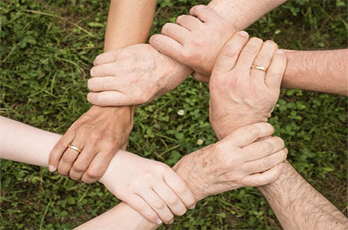 Hands representing consultation
